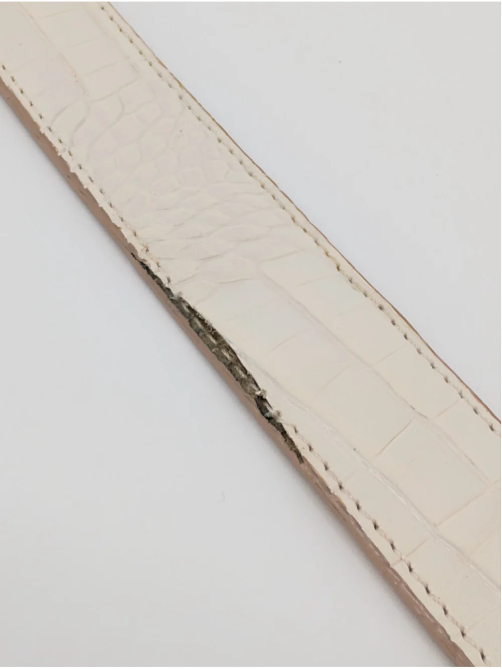 Brighton B40032 Reversible White Tan Croc Embossed Leather Belt XL 36